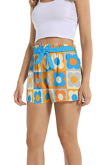 Retro Petals Women's Belted Short