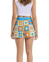 Retro Petals Women's Belted Short