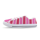 candy cane striped print 3B Seattle Low Top Men's Shoes (Model 1013-6)