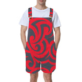 trible scroll print 2 Unisex Shorts Suspender Jumpsuit (Model L78)