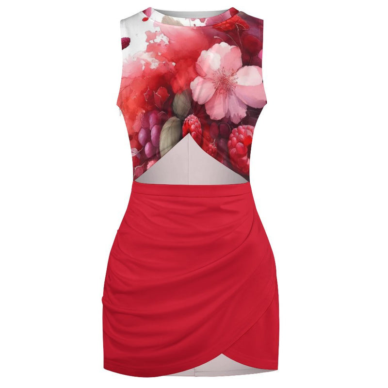 Navel-Baring Cross-Fit Hip Skirt Slim wrap hip skirt