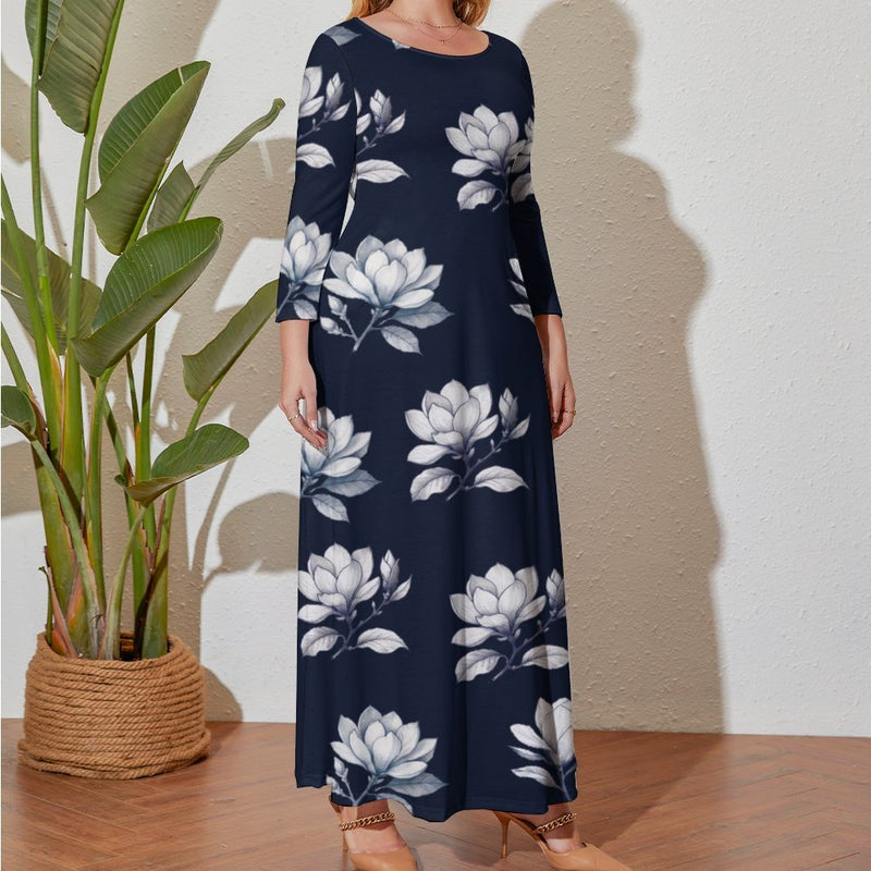 Plus Size Loose-Fit Long Sleeve Dress Long sleeved dress