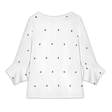 Women&#039;s V-Neck Petal Sleeve Blouse Petal sleeve top