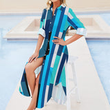 Button-Up Long Sleeve Shirt Dress Long sleeved shirt dress