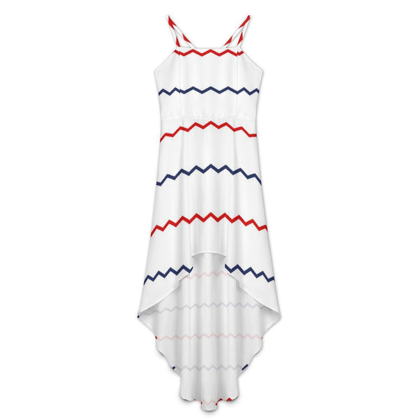 Americana High-Low Spaghetti Strap Dress