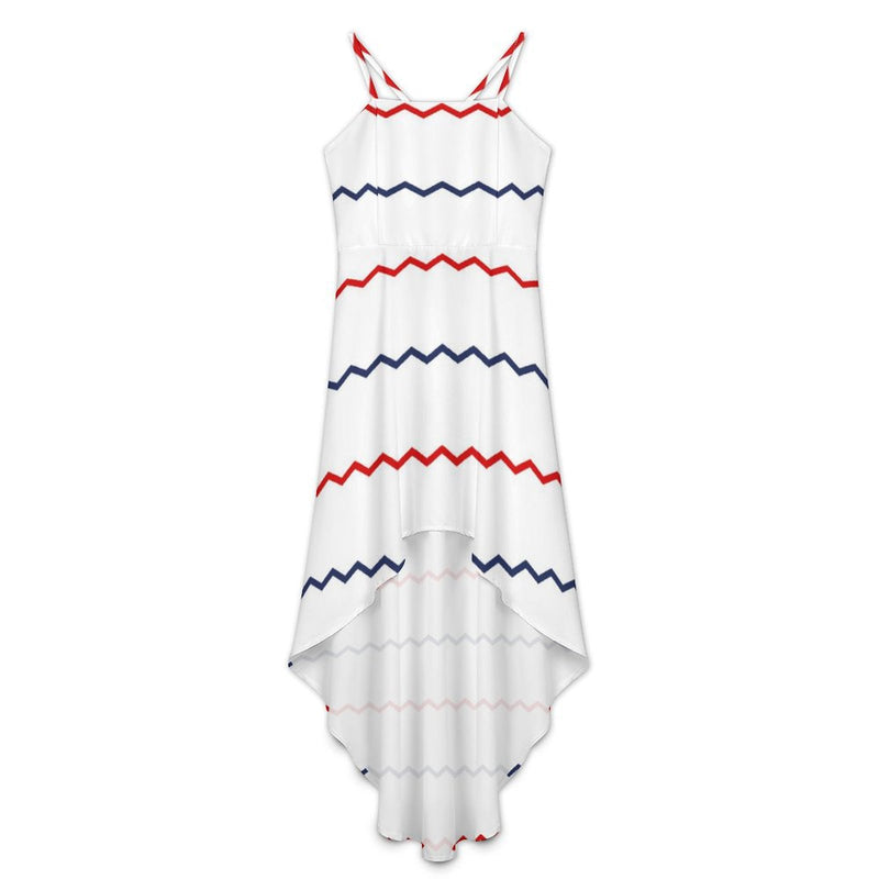 Americana High-Low Spaghetti Strap Dress