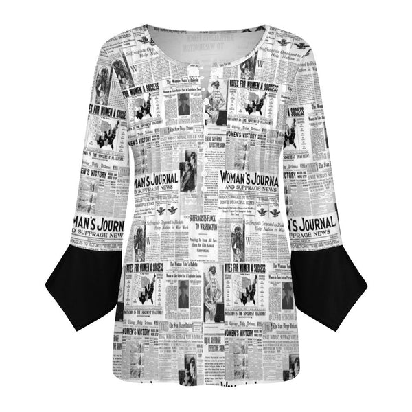 Women&#039;s Ruffled Petal Sleeve Top Women's ruffled petal sleeve top