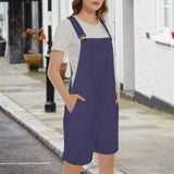 aviary purple Unisex Shorts Suspender Jumpsuit (Model L78)