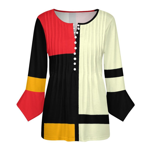 Women&#039;s Ruffled Petal Sleeve Top Women's ruffled petal sleeve top