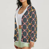 colored rings print 6BC Women's Lightweight Sun Protection Hoodie (Model H62)