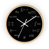 Math Equation Wall Clock — Geeky Mathematical Formula Clock for Students & Teachers