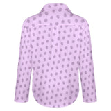 Long Sleeve Blouse (B648) Cropped hem shirt