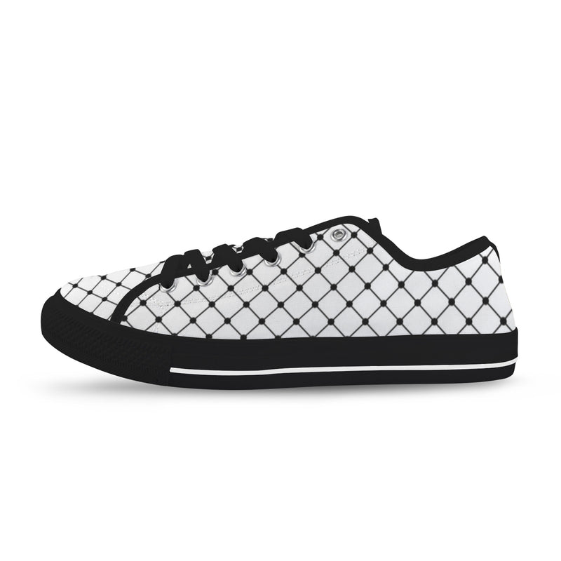 inverted net print 4A Seattle Low Top Women's Shoes (Model 1013-6)