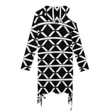 Long sleeved off shoulder skirt Off-Shoulder Hooded Dress