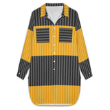 Petal shirt dress Women's Button Up Shirt Dress