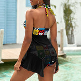 Split skirt suit Split Skirt Swimsuit (QZ6081)