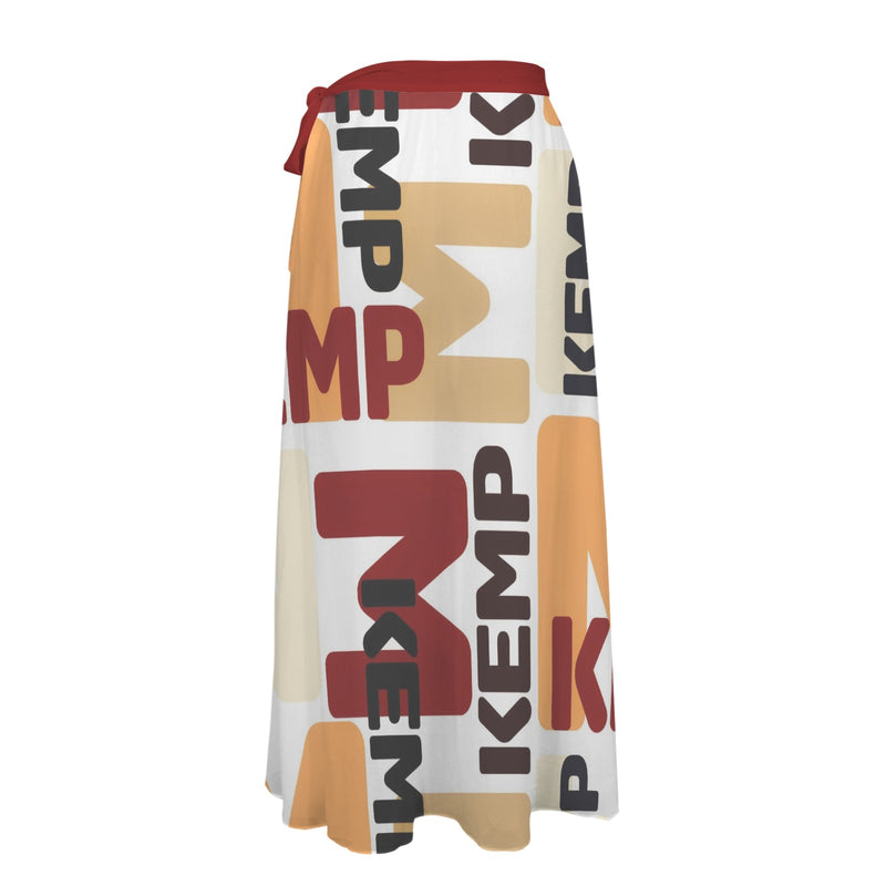 rust solid print 2A Women's Long Knot Side Cover Up