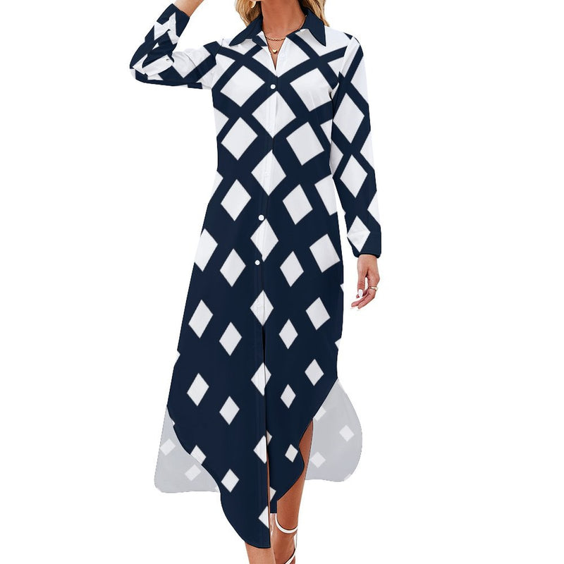 Button-Up Long Sleeve Shirt Dress Long sleeved shirt dress