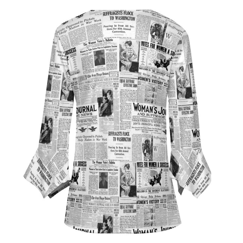 Women&#039;s Ruffled Petal Sleeve Top Women's ruffled petal sleeve top