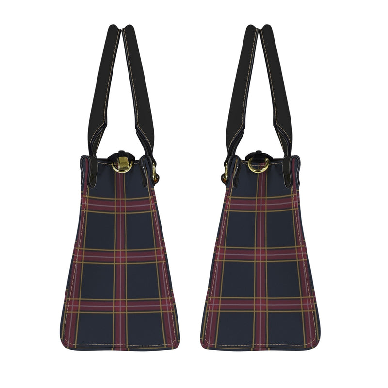 large plaid yoga_leggings_template-Recovered-Recovered PU Leather Handbag-Small (Model 1747)