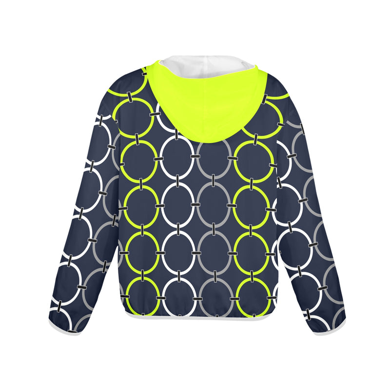 neon green solid 10B Women's Lightweight Sun Protection Hoodie (Model H62)