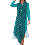 Button-Up Long Sleeve Shirt Dress Long sleeved shirt dress