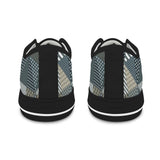xmas split tone patchwork print Seattle Low Top Women's Shoes (Model 1013-6)