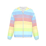 3bg spectrum front Women's Lightweight Sun Protection Hoodie (Model H62)
