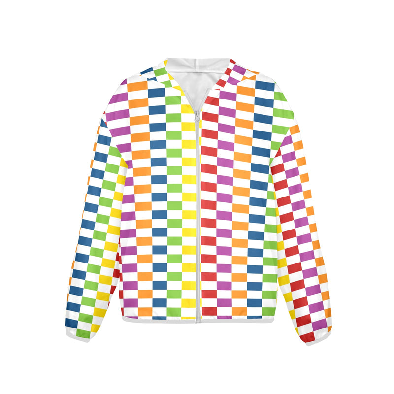 heart accent stripe accent print Women's Lightweight Sun Protection Hoodie (Model H62)