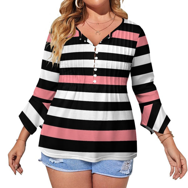 Women&#039;s Ruffled Petal Sleeve Top Women's ruffled petal sleeve top