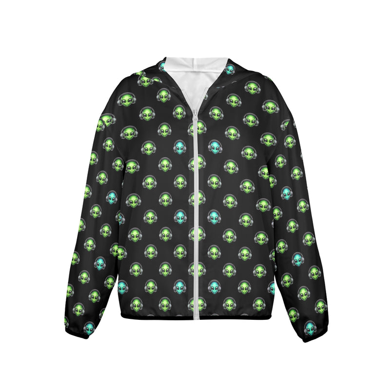 alien listener 2 Women's Lightweight Sun Protection Hoodie (Model H62)