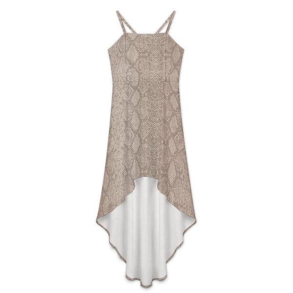 Women&#039;s High-Low Spaghetti Strap Dress Tailcoat skirt