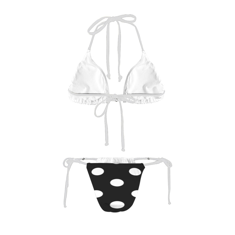 Polka Dot Template Athletic Top Whole Women's Halter String Bikini Set