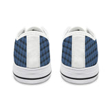blue plaid print 4A Seattle Low Top Men's Shoes (Model 1013-6)