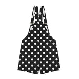 bw polka dot 10 Unisex Shorts Suspender Jumpsuit (Model L78)