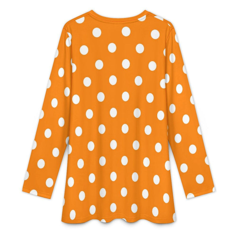 Polka Dot Muslim round neck Long Sleeve Top