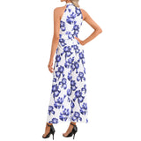 Halter Neck Buckle Belted Jumpsuit