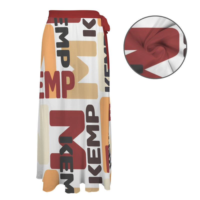 rust solid print 2A Women's Long Knot Side Cover Up