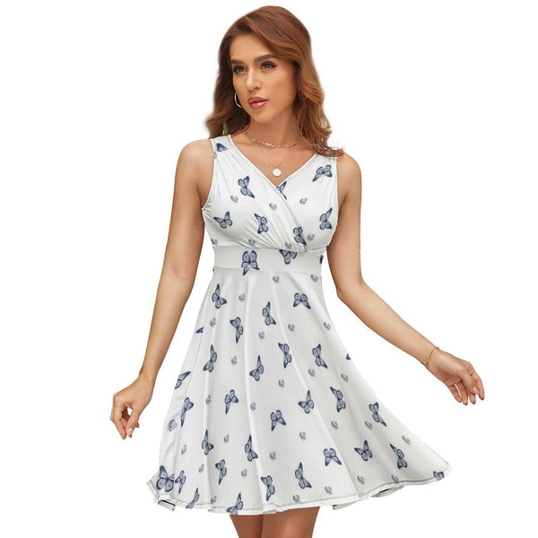V-Neck Sleeveless Dress (NZ022)  Frocks