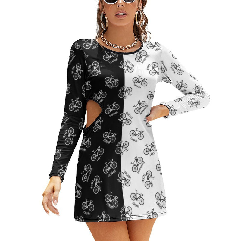 Hollow Slim-Fit Dress Slim dress with hollow waist