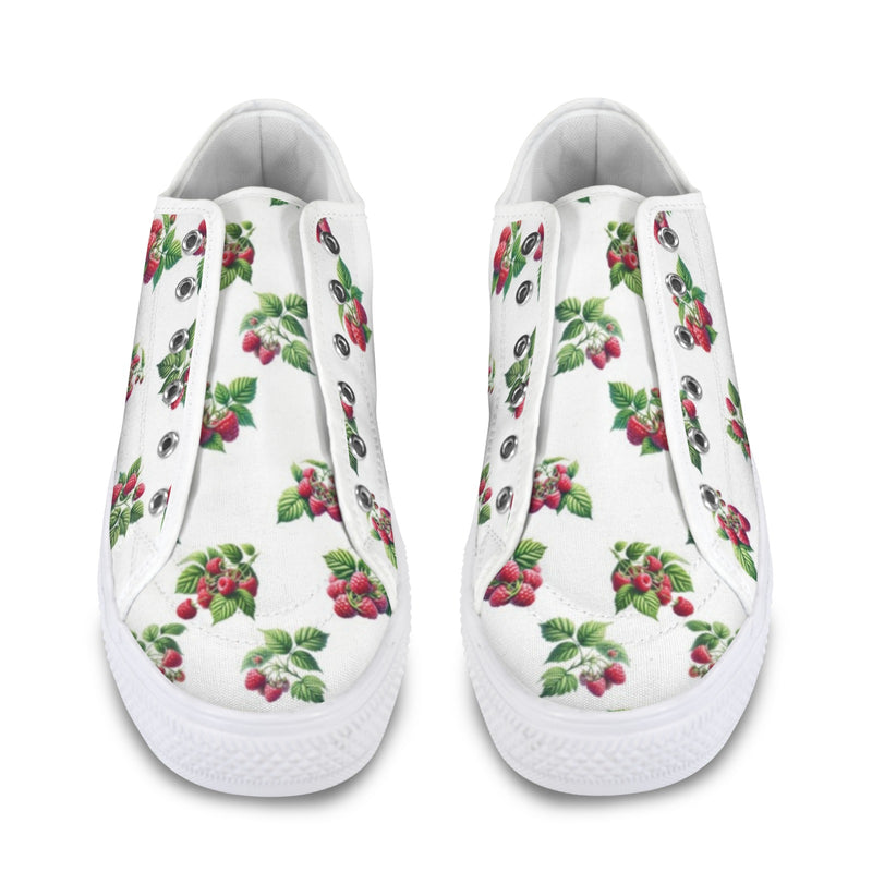 raspberry print sneakers Seattle Low Top Men's Shoes (Model 1013-6)