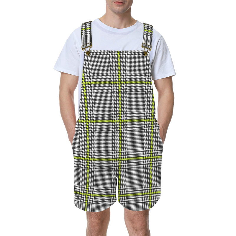 5hounds tooth mini print copy Unisex Shorts Suspender Jumpsuit (Model L78)