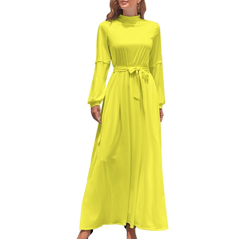 Long Sleeve High Neck Long Dress Long dress