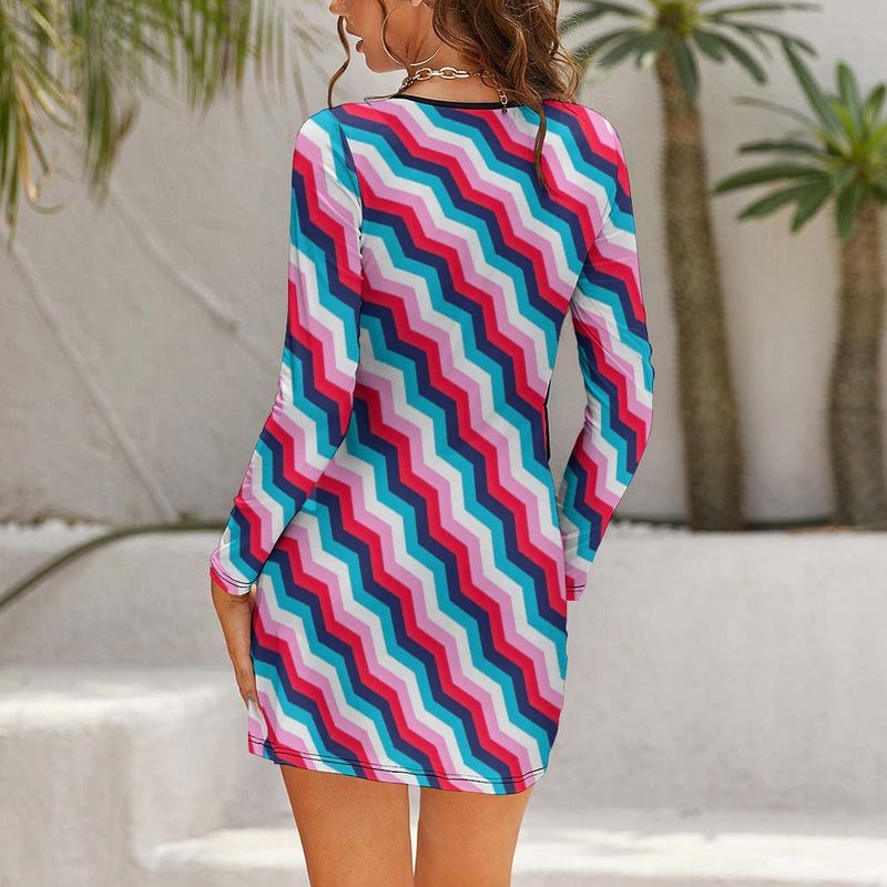 Hollow Slim-Fit Dress Slim dress with hollow waist