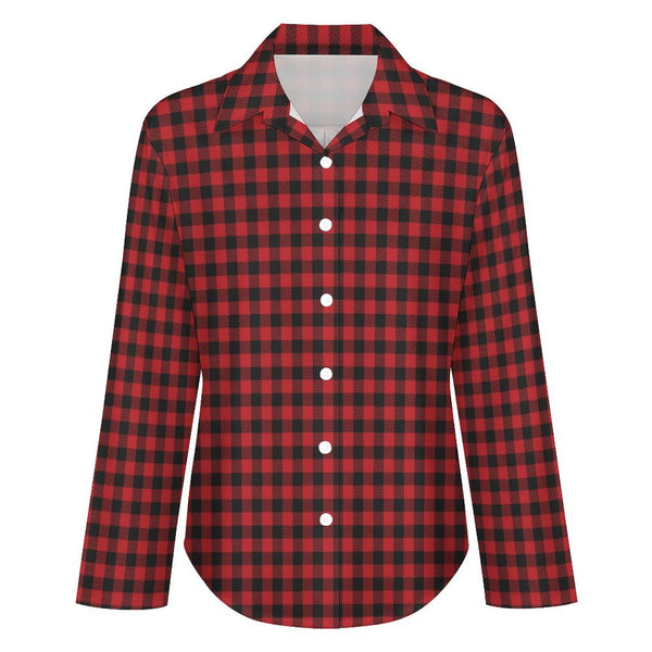 Long Sleeve Blouse (B648) Cropped hem shirt