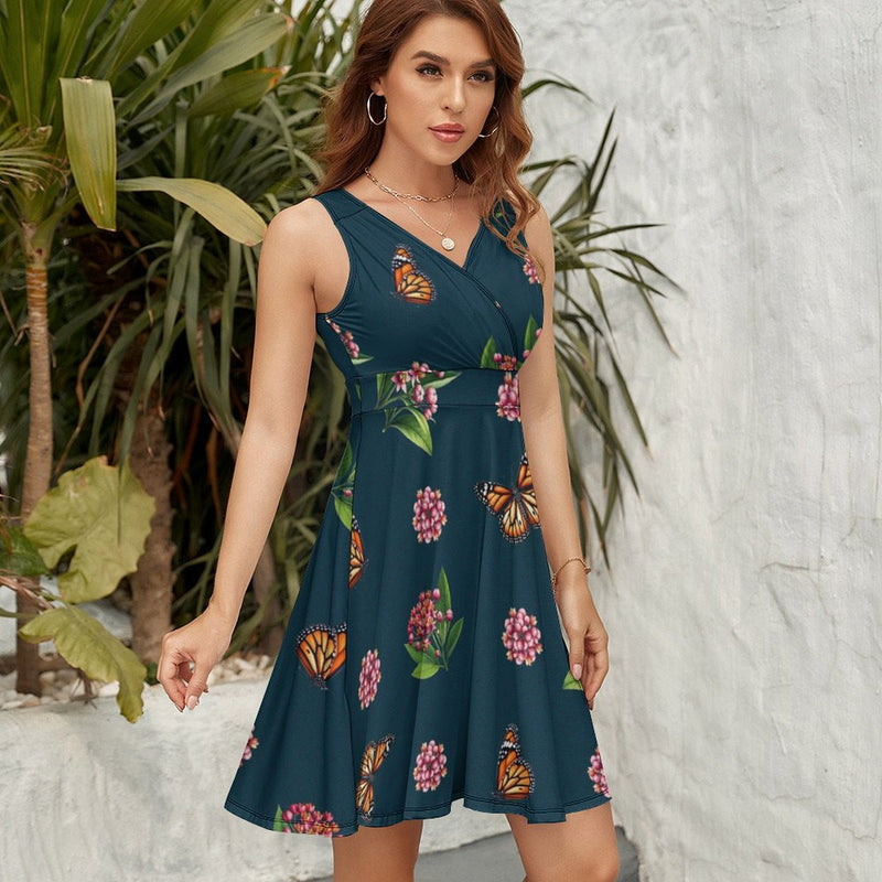 Frocks V-Neck Sleeveless Dress (NZ022)