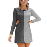 Hollow Slim-Fit Dress Slim dress with hollow waist