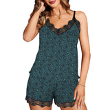 Paisley Women's Lace Camisole Pajama Set