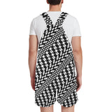 bw bias geo print 4 Unisex Shorts Suspender Jumpsuit (Model L78)