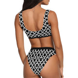 It Comes In Black Sport Top & High-Waisted Bikini Swimsuit (Model S07)